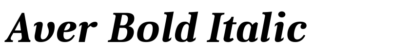 Preview Aver Bold Italic