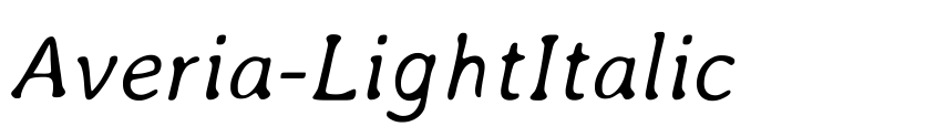 Preview Averia-LightItalic