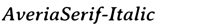 Preview AveriaSerif-Italic