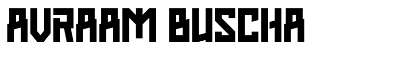 Font AVRAAM BUSCHA by Thaufik Anggriawan a.k.a Afiq Anggriawan