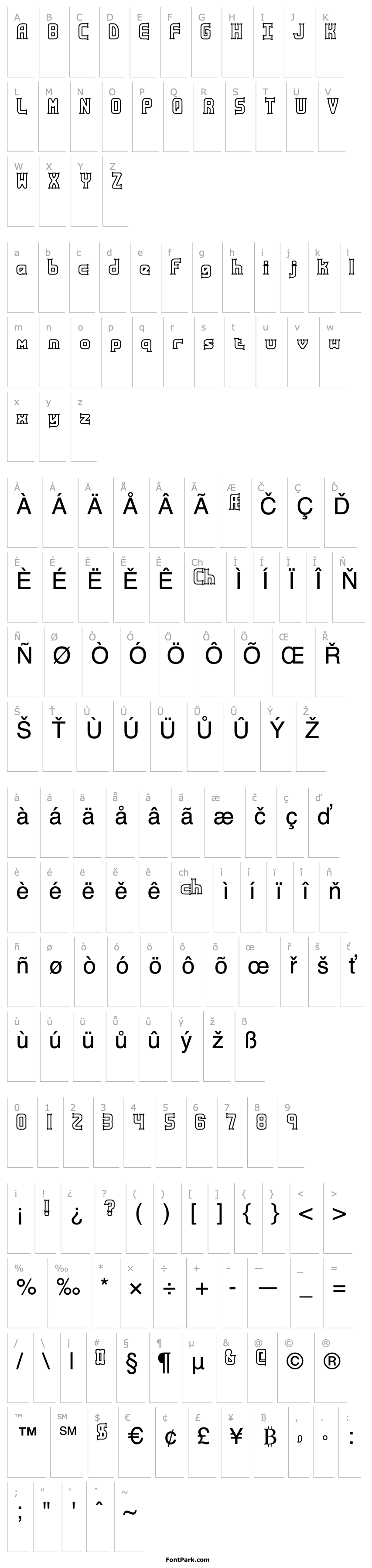 Přehled Ataxia Outline (BRK)