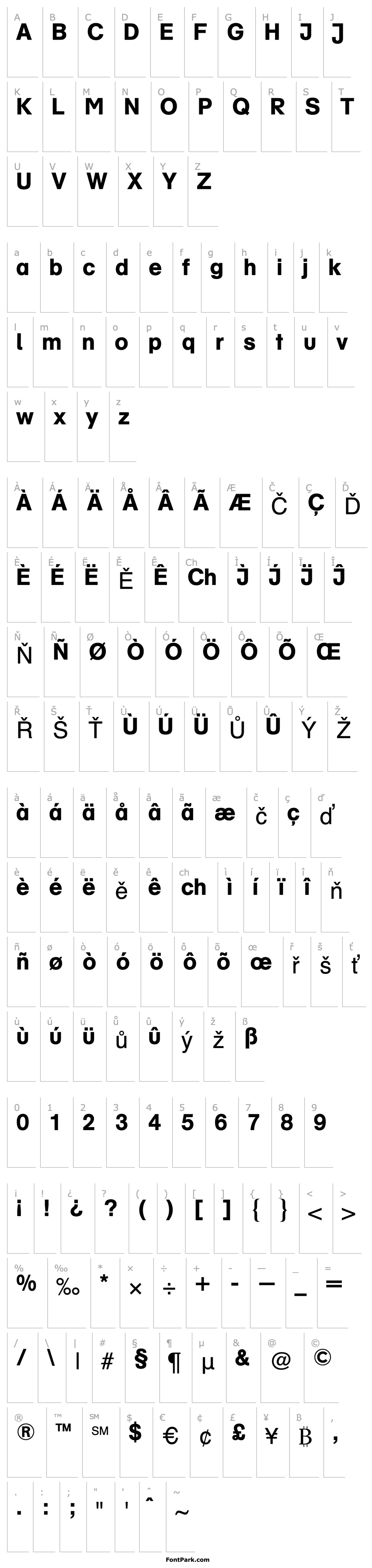 Overview Akzidenz-Grotesk (R) Schulbuch Medium