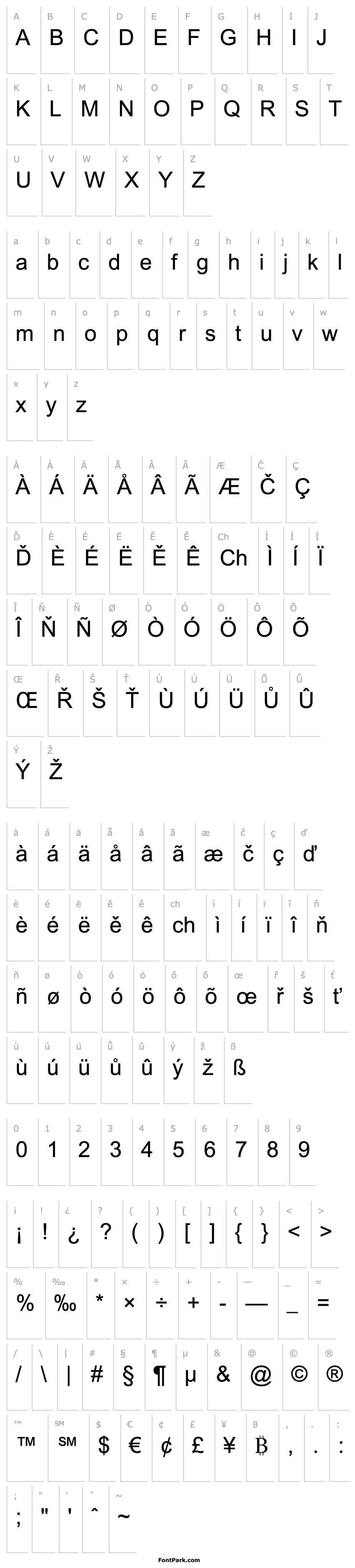 Přehled Arial Unicode MS