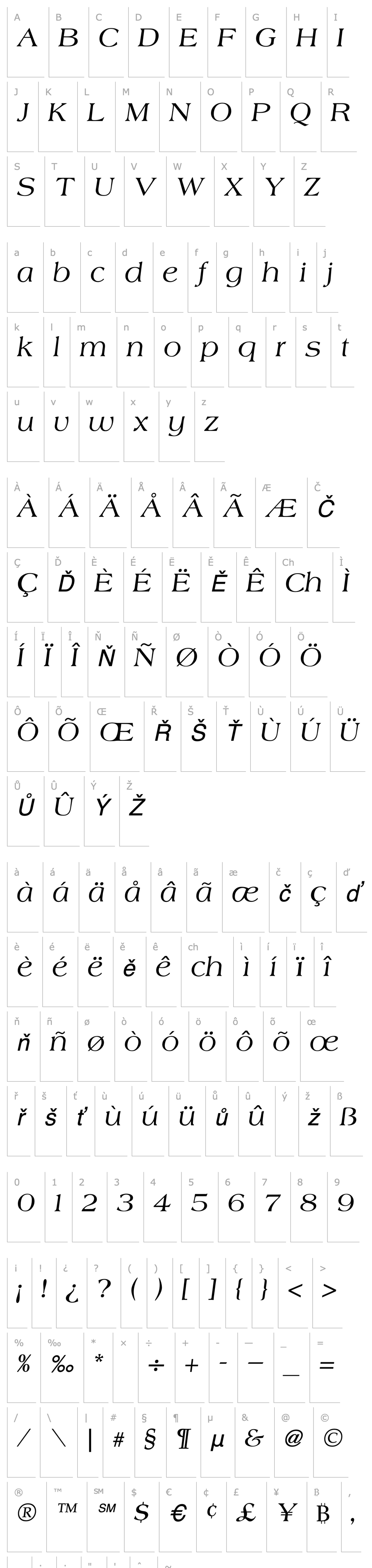 Overview Americana Italic