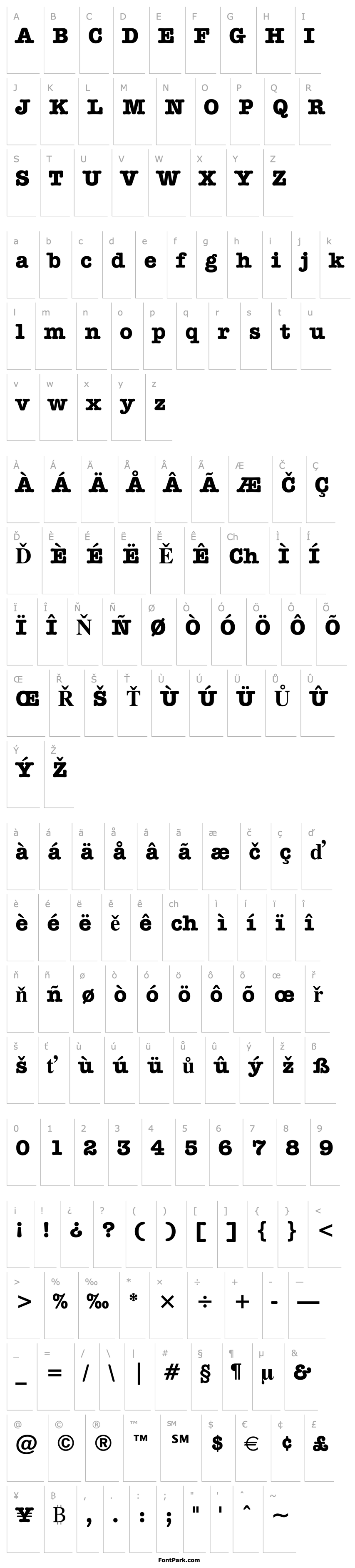 Overview American Typewriter Bold BT