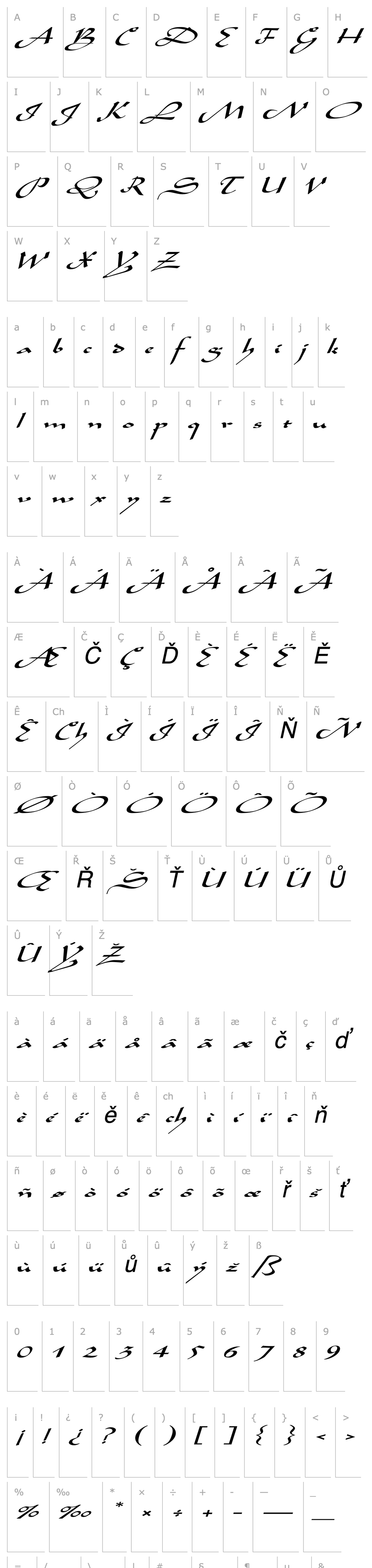 Přehled AladdinExpanded Italic