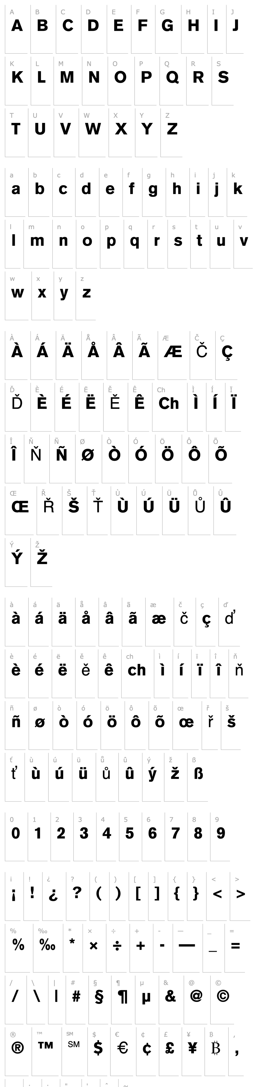 Přehled AkzidenzGrotesk Black