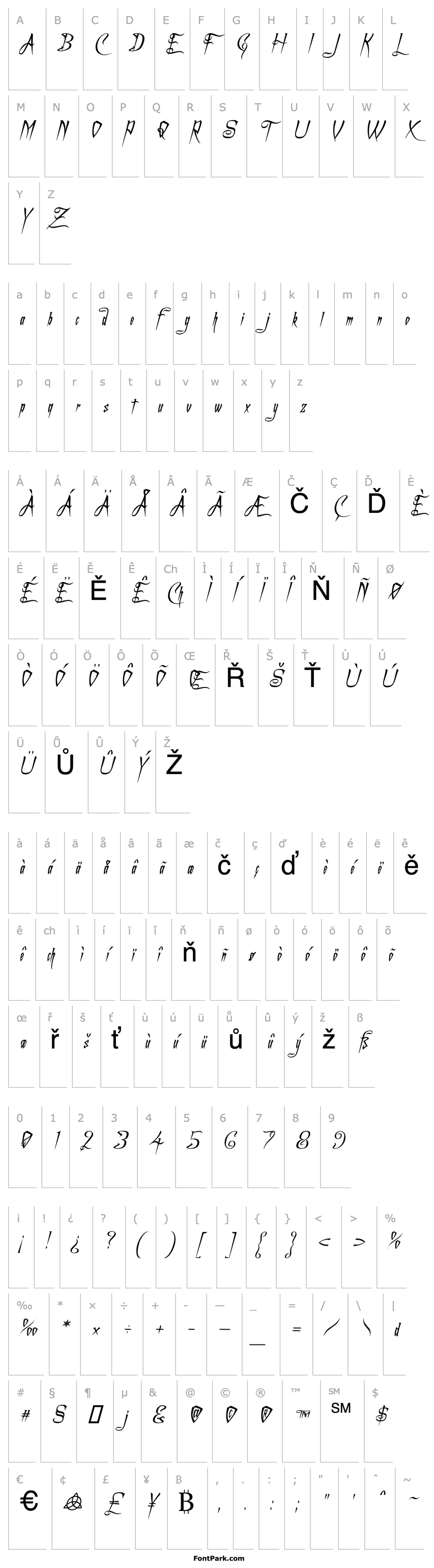 Overview A Charming Font Italic