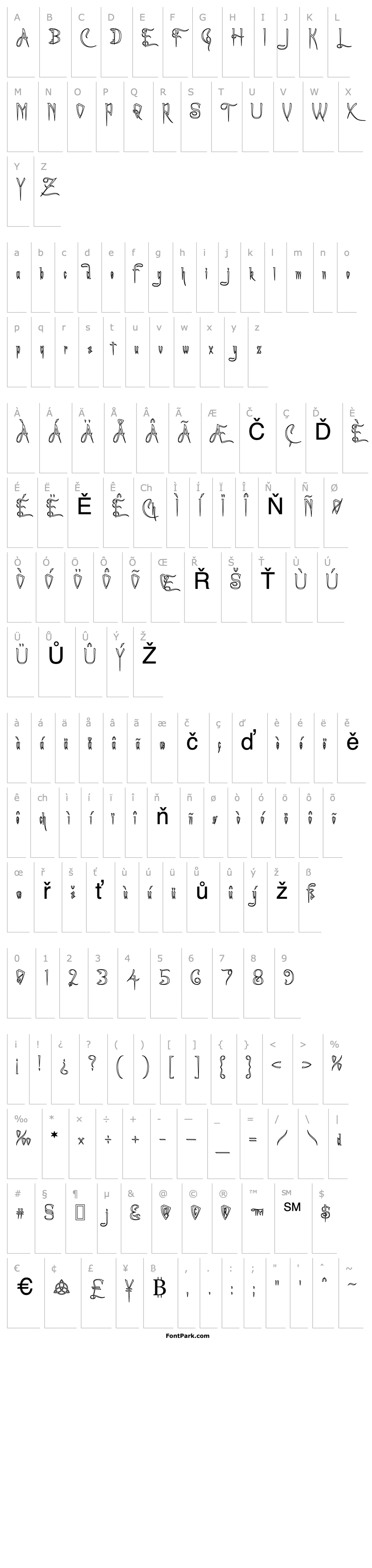 Přehled A Charming Font Outline