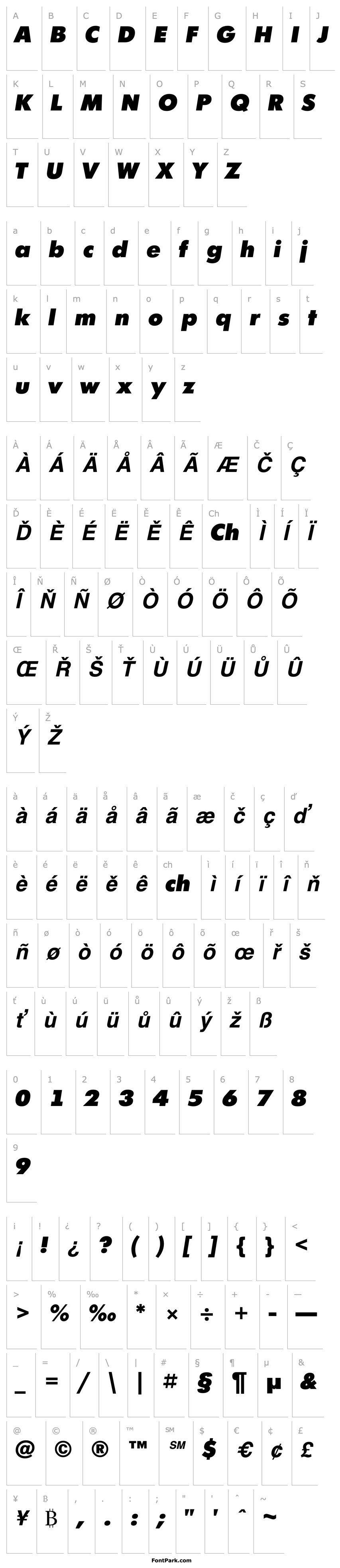 Přehled a_FuturicaExtraBlack Italic