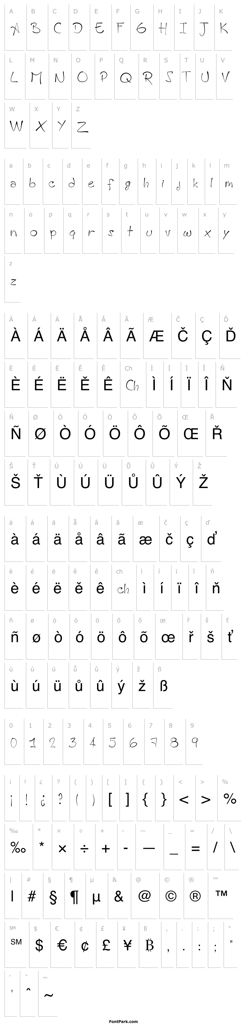 Overview A HandMade Font