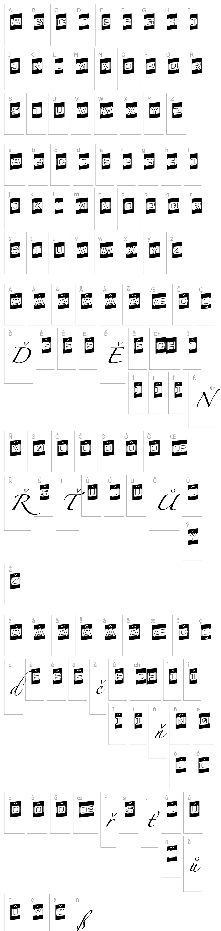 Přehled a_LineaSansCmB&WUp