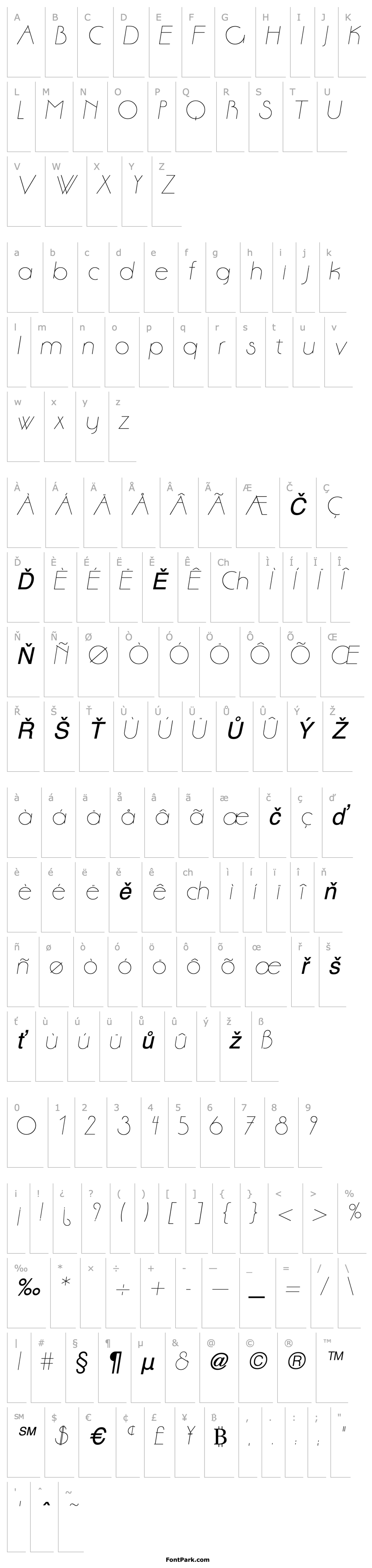 Overview Aase Light Italic