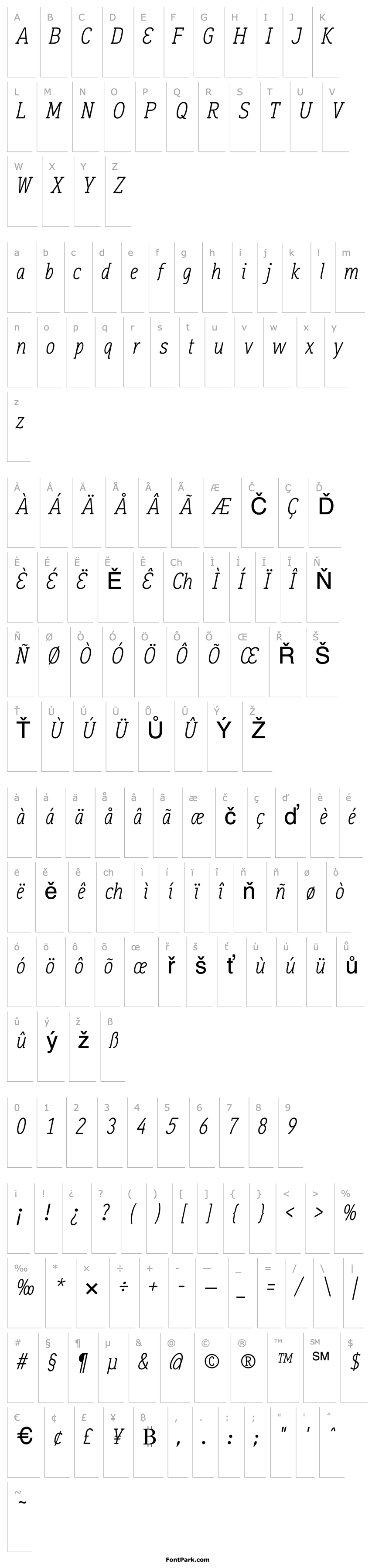 Overview Aaux OfficeLight Italic