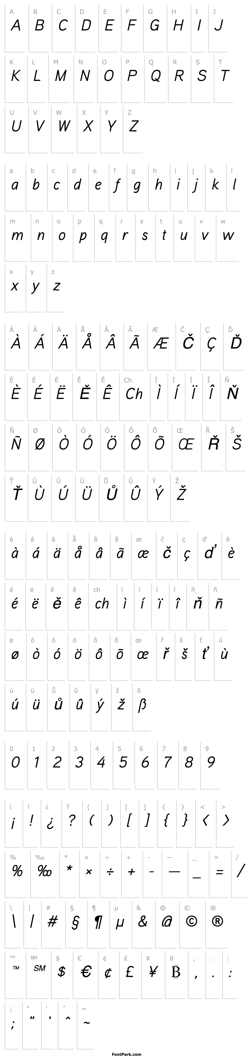 Přehled Aaux ProRegular Italic