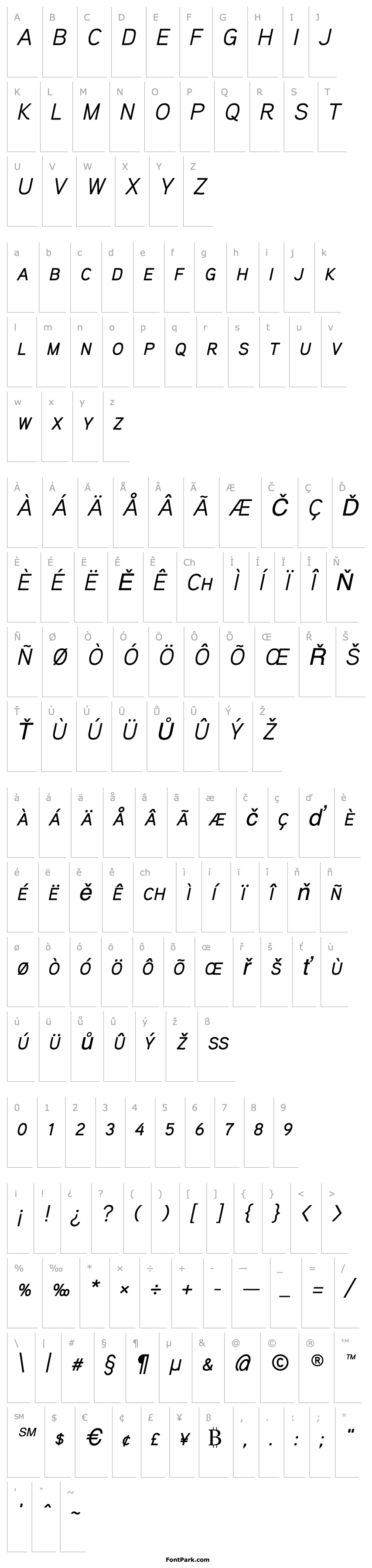 Přehled Aaux ProRegular Italic SC