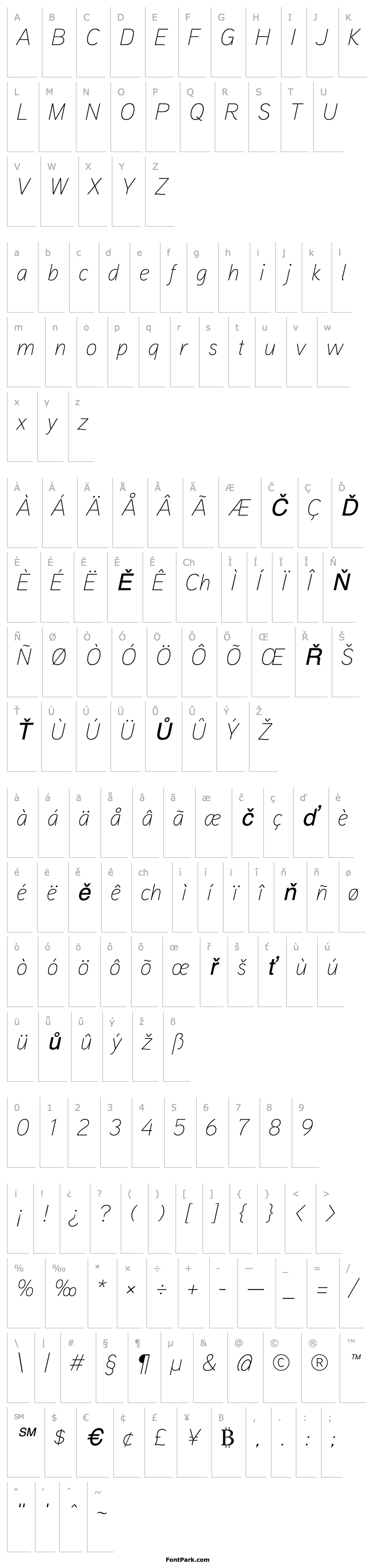 Přehled Aaux ProThin Italic