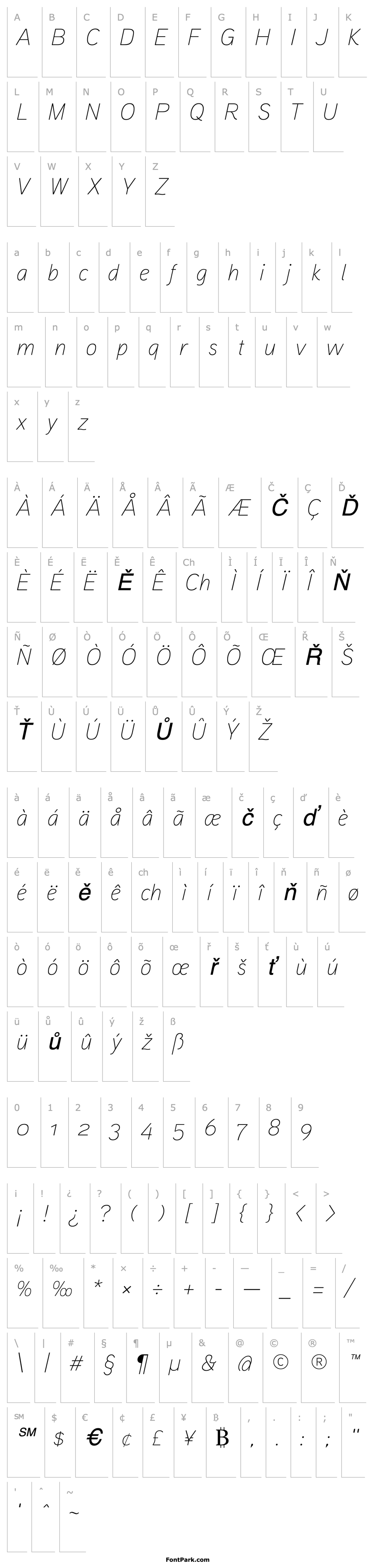 Přehled Aaux ProThin Italic OSF