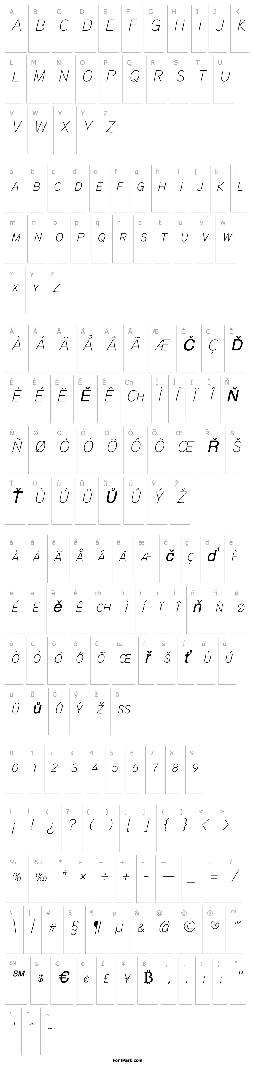 Přehled Aaux ProThin Italic SC