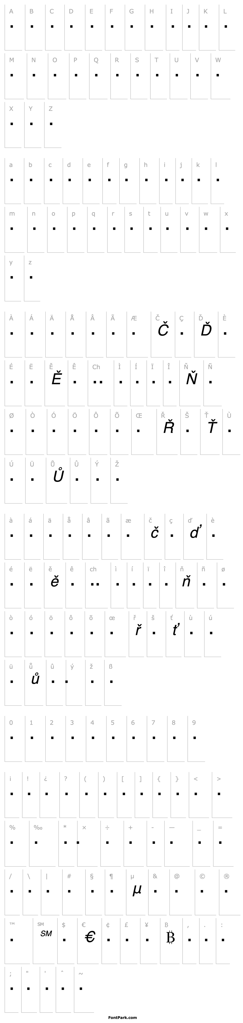 Overview Abadi MT Condensed Italic