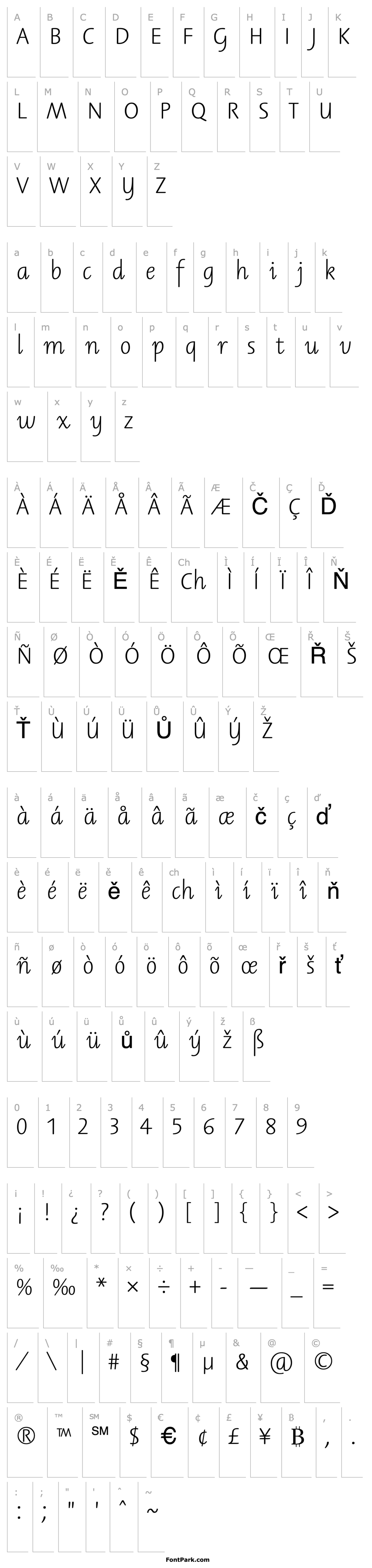 Přehled ABC Schrift Zwei EF