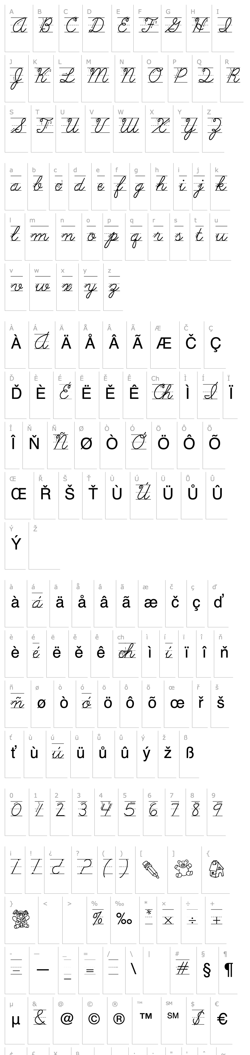 Overview AbcCursiveArrow