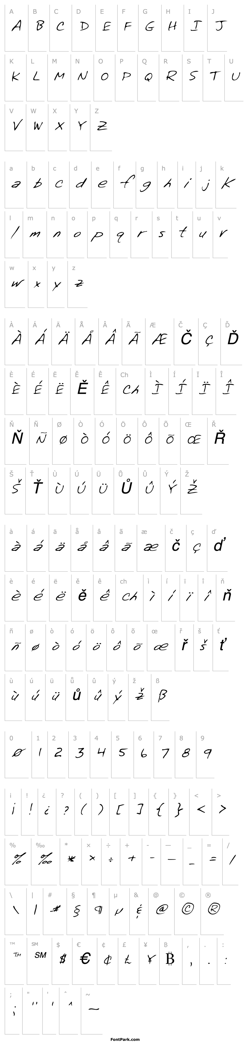 Overview AbigailsHand Italic