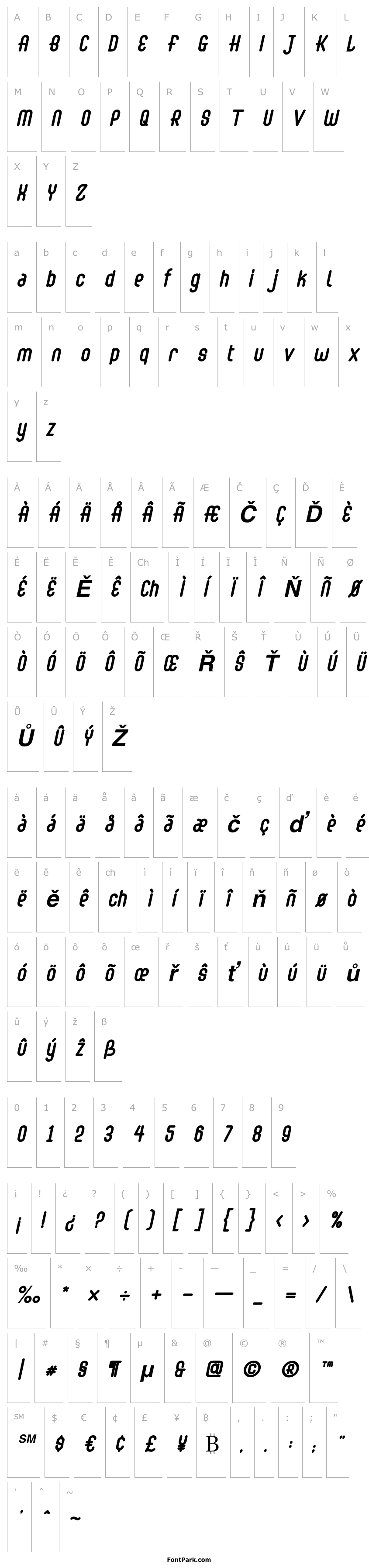 Overview Abingdon Bold Italic
