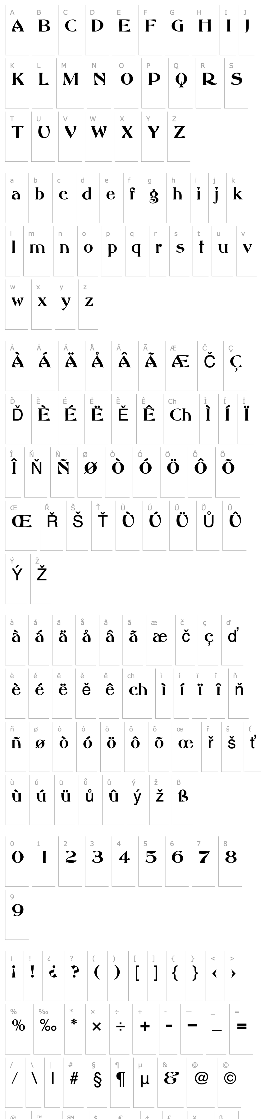 Overview AbottOldStyle Regular DB