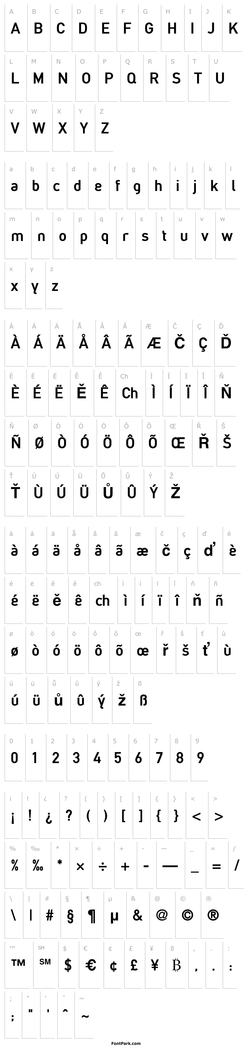 Přehled Abwechselnschrift Bold