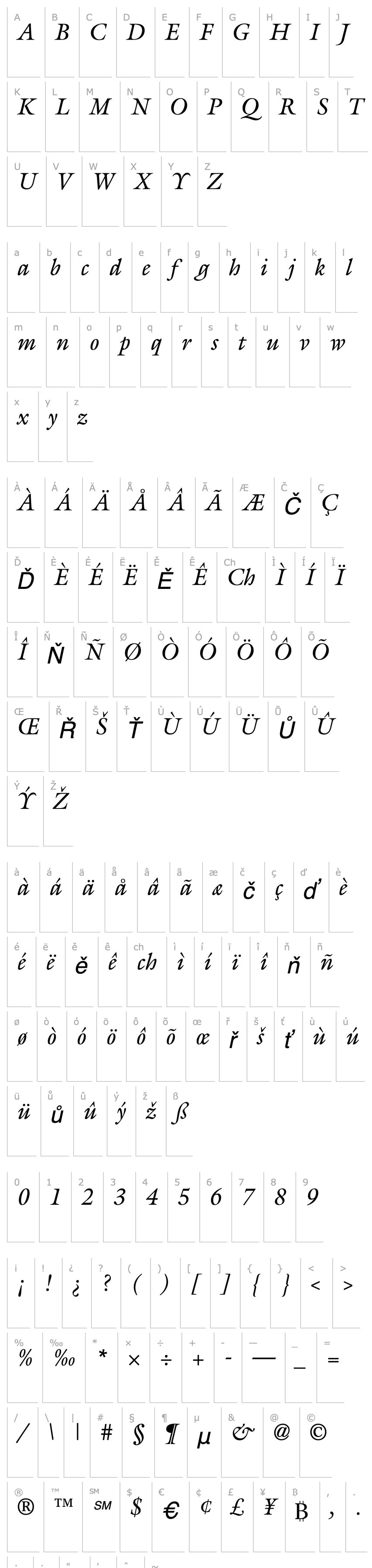 Přehled Acanthus SSi Italic