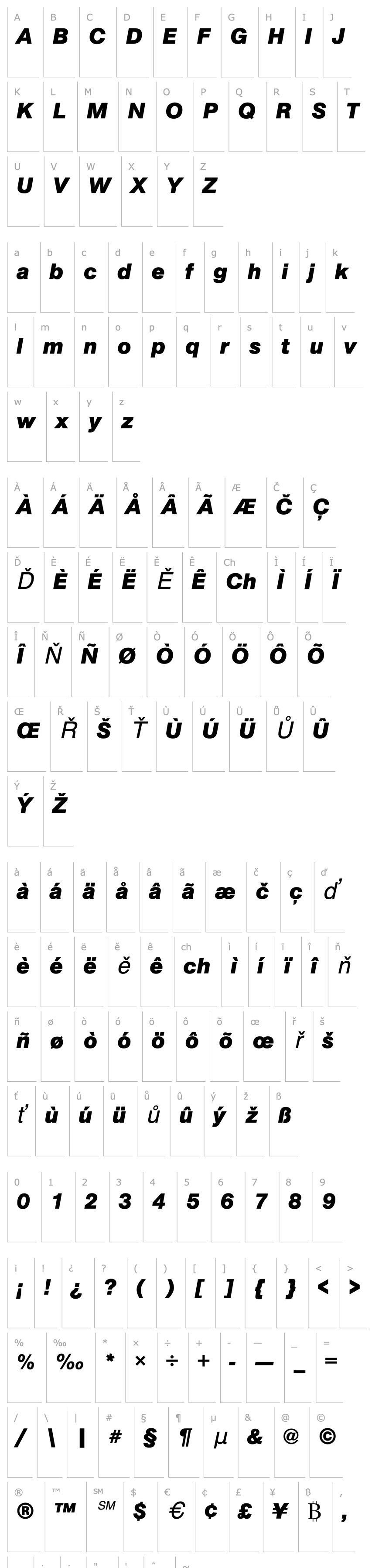 Overview Accidalia URW Bold Italic