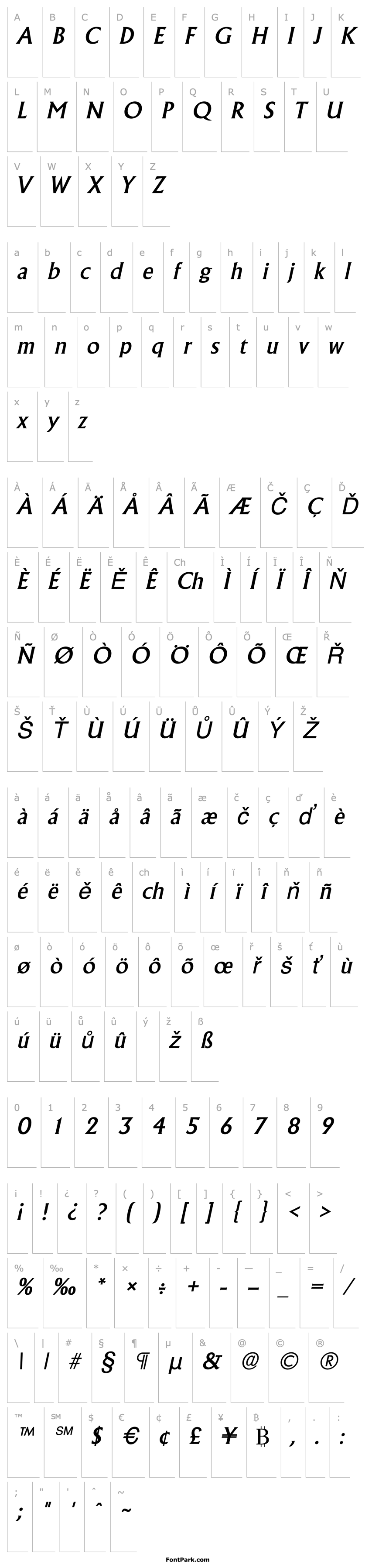 Overview Acclaim Italic