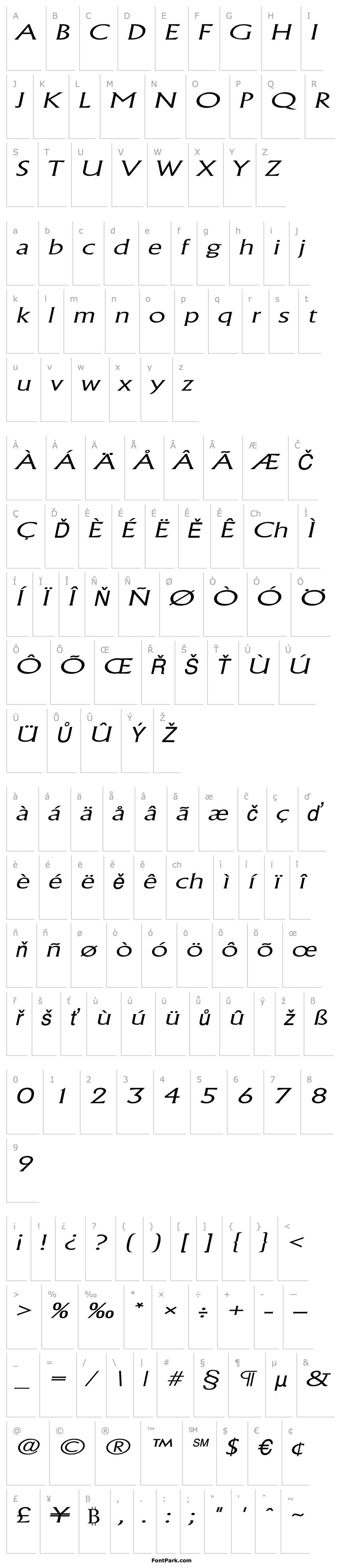 Overview AcclaimWideExtralight Italic