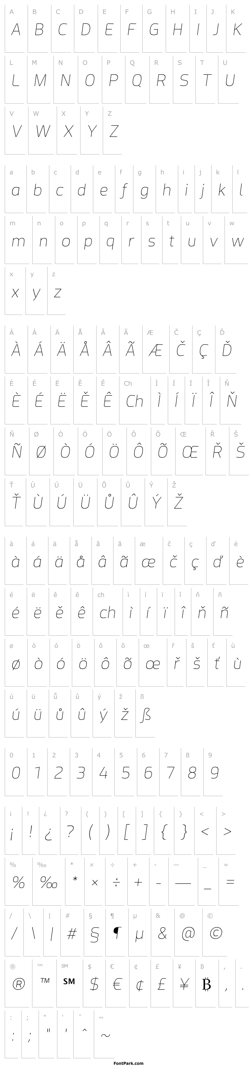 Přehled Acephimere Thin Italic