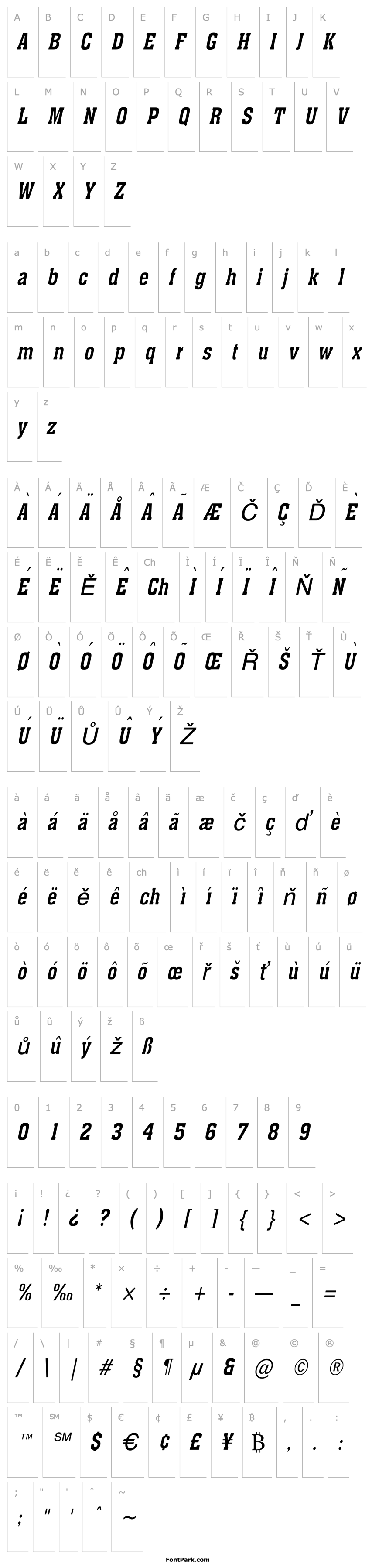 Overview Ache Condensed Italic