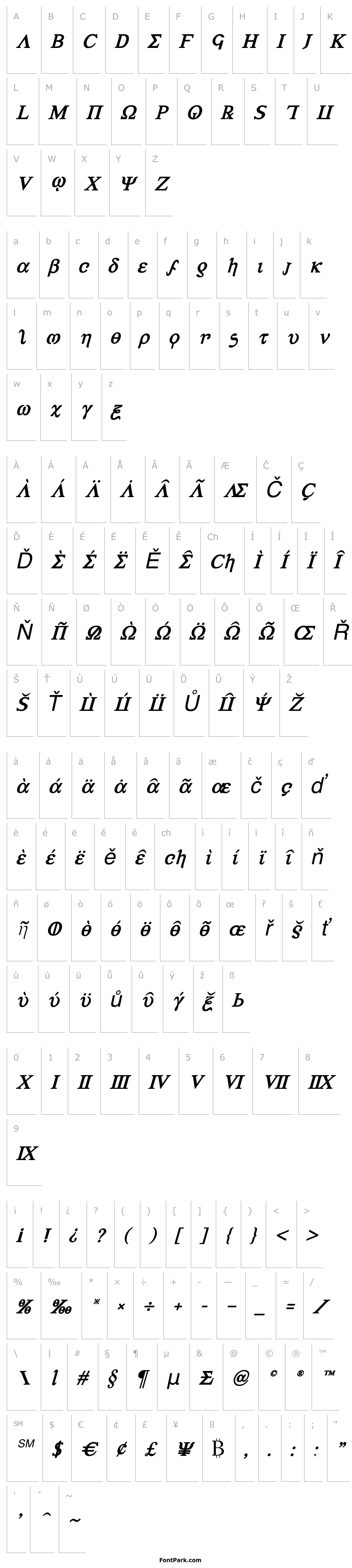 Přehled Achilles Bold Italic