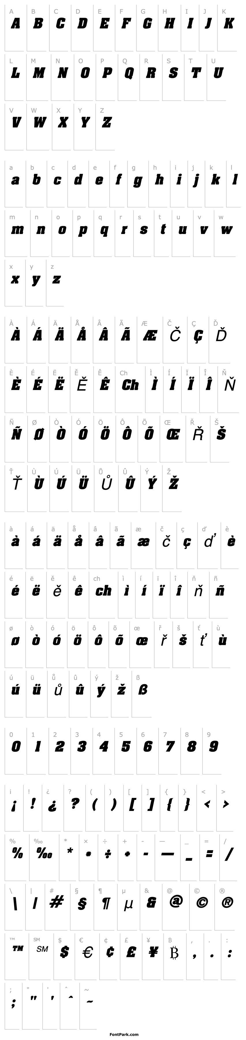 Overview Acklin Italic