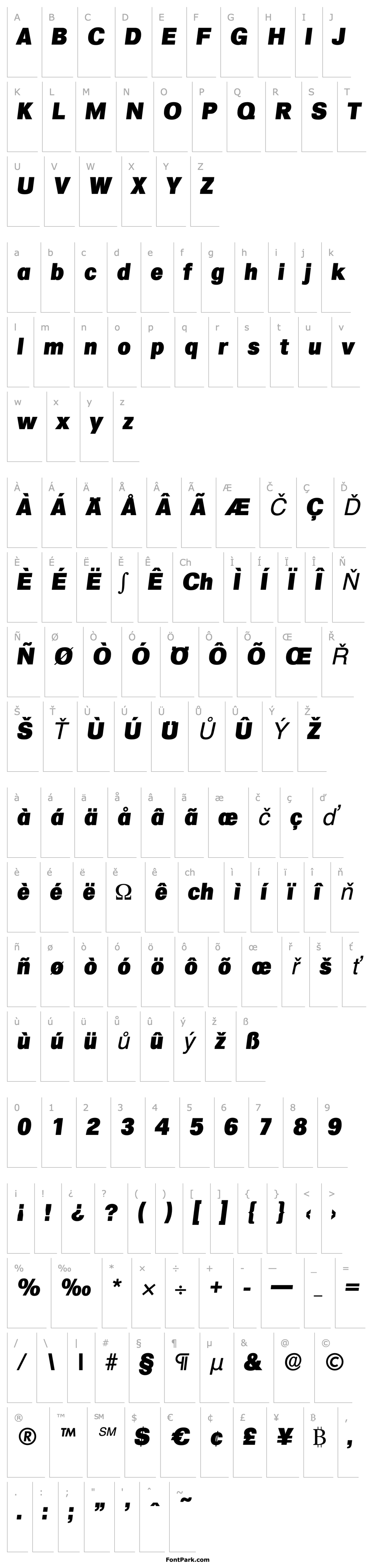 Přehled AdamBecker-Heavy Italic