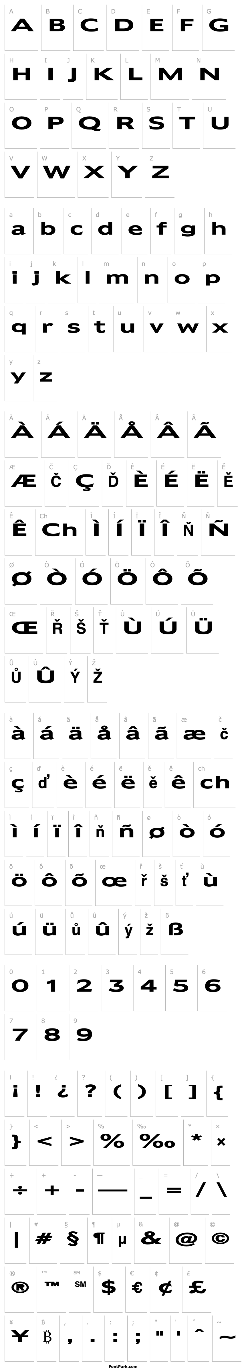 Přehled Adams Extended Bold