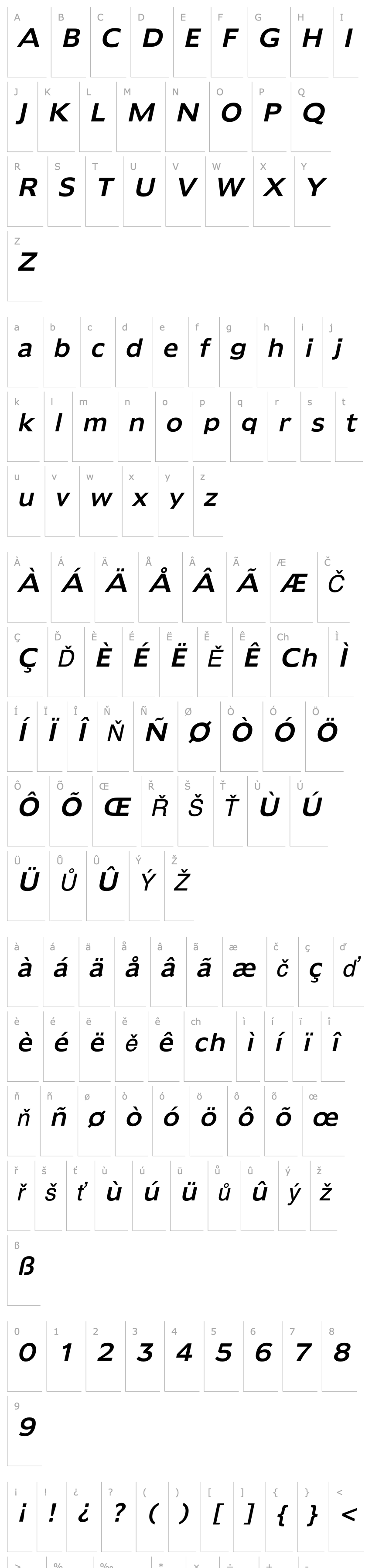 Overview Adams Italic