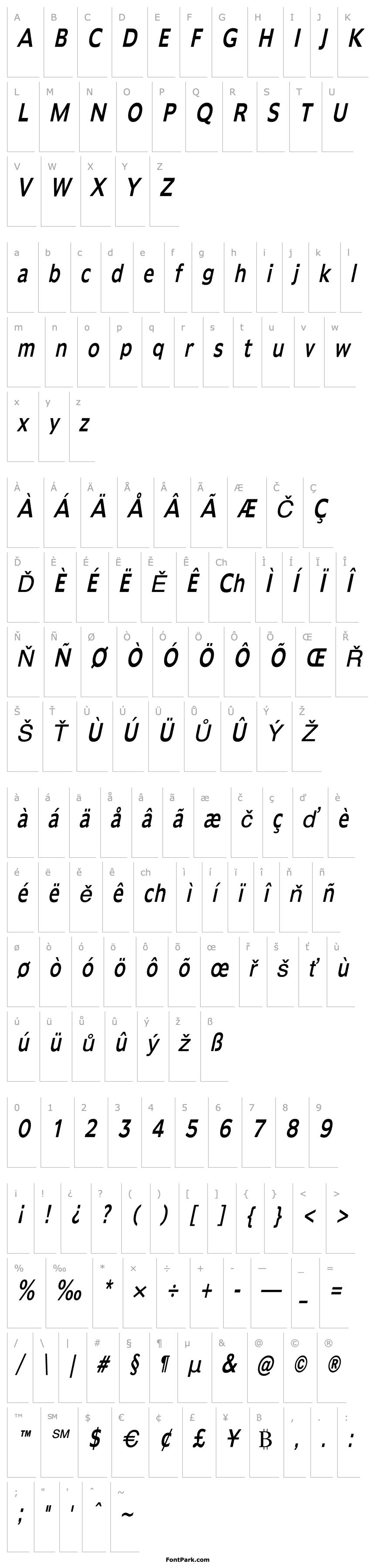 Overview Adams Thin Italic