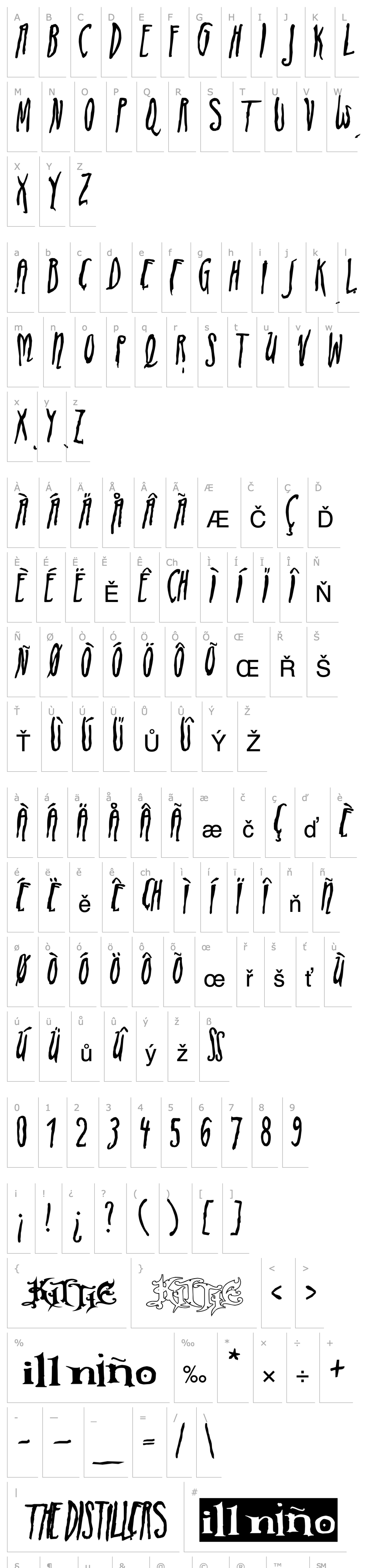 Overview ADIstiLleRS Font Edgy