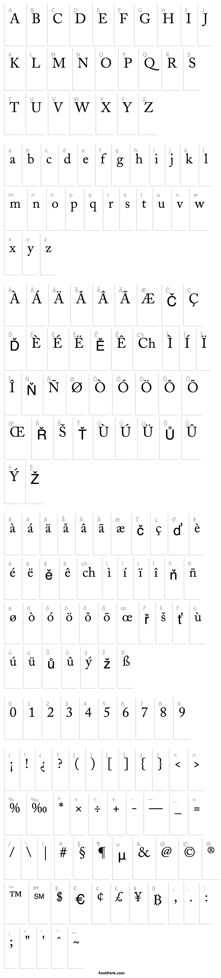 Overview AdobeCaslon