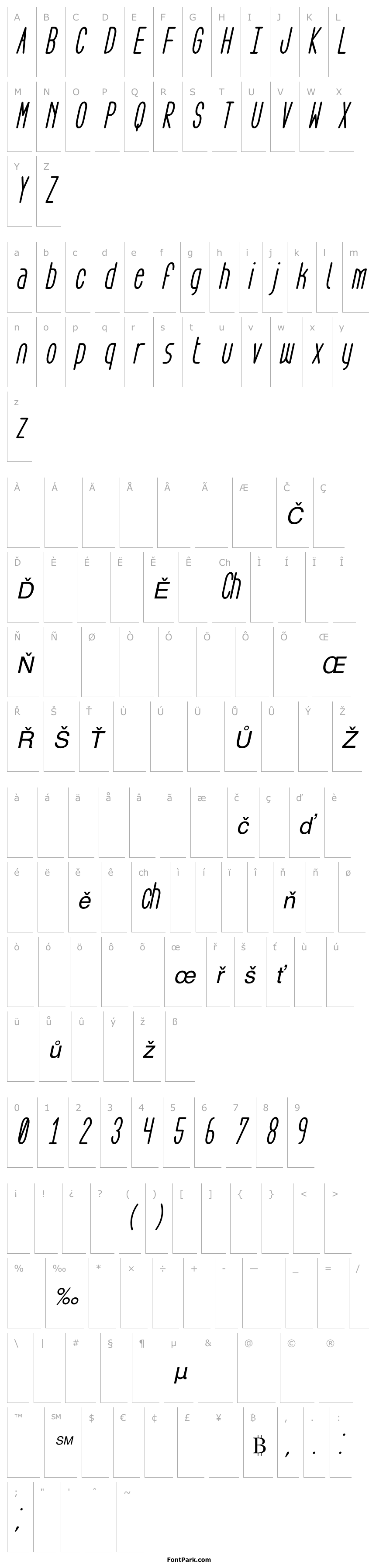 Přehled Aeg Flyon Now bold cursive Italic