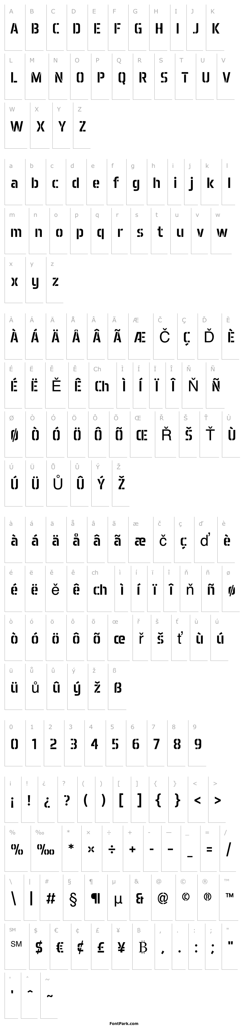 Overview Aero Matics Stencil Regular