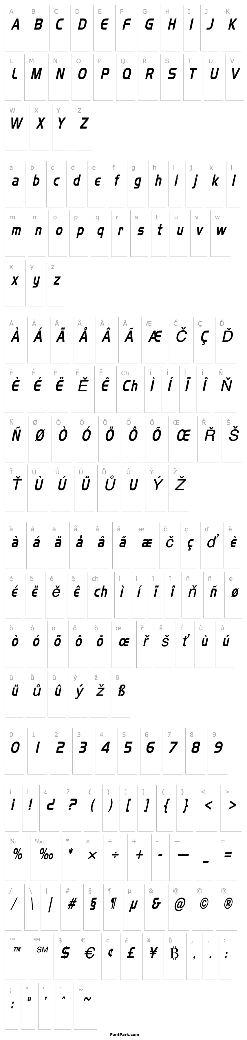 Overview AeroCondensed Italic