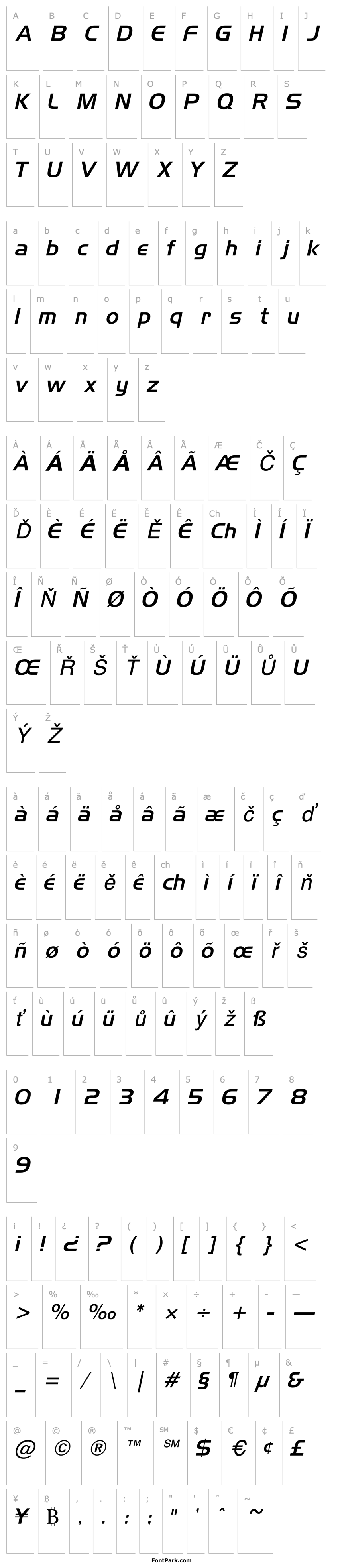 Overview AeroLight Italic