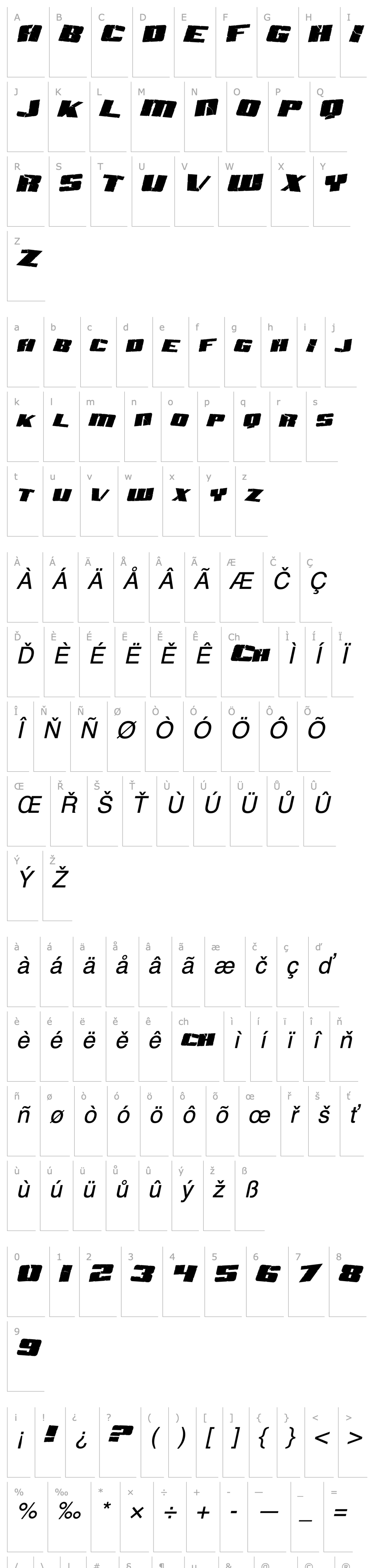 Overview Aftershock Debris Italic