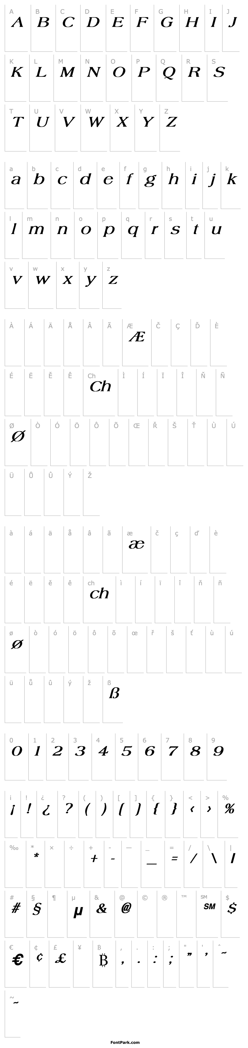 Přehled Agate Bold Italic